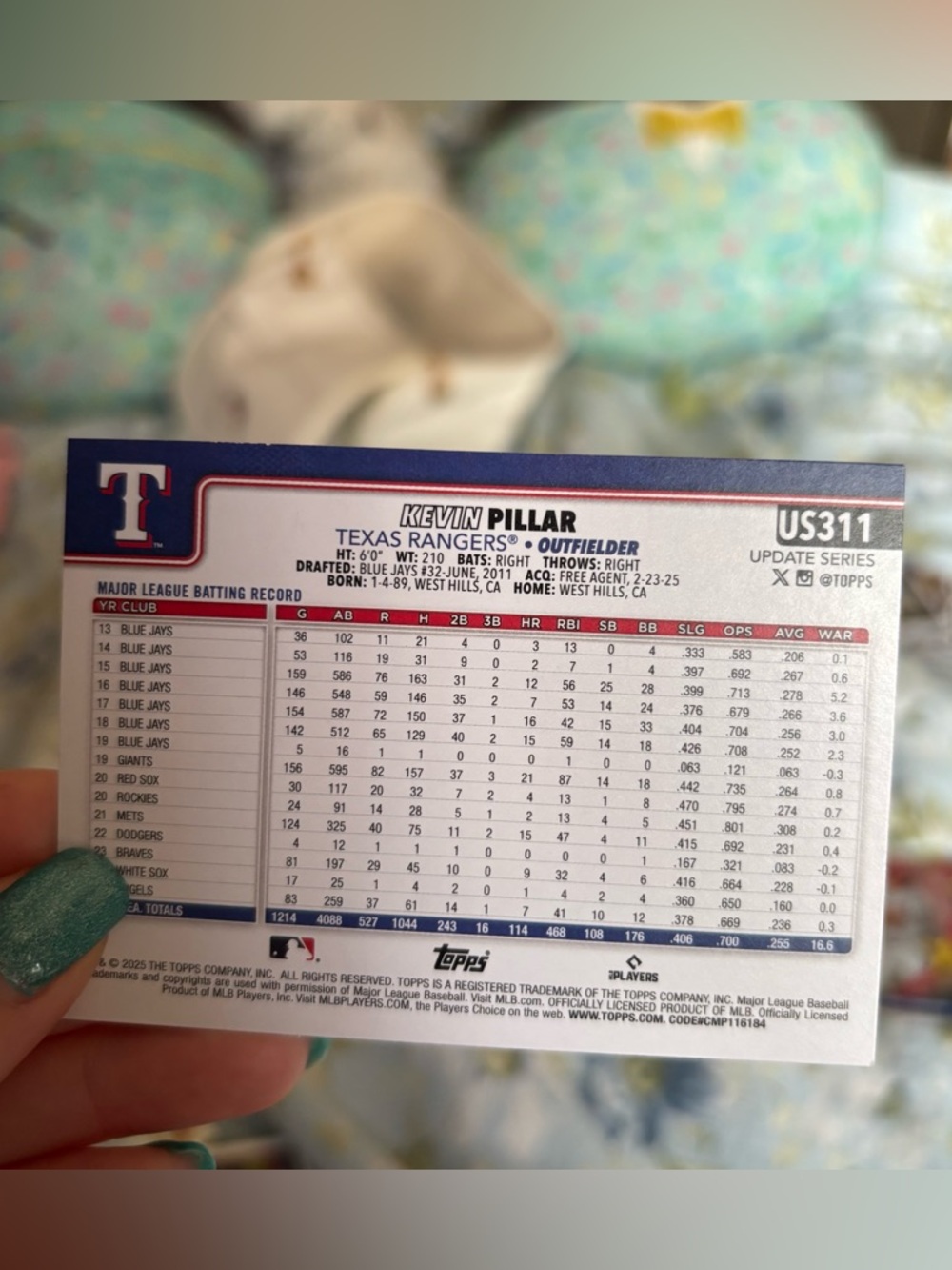 Texas Rangers Topps baseball card - Picture 7 of 10